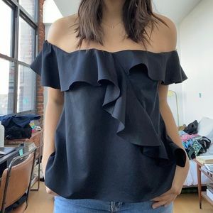 OTS ruffle top